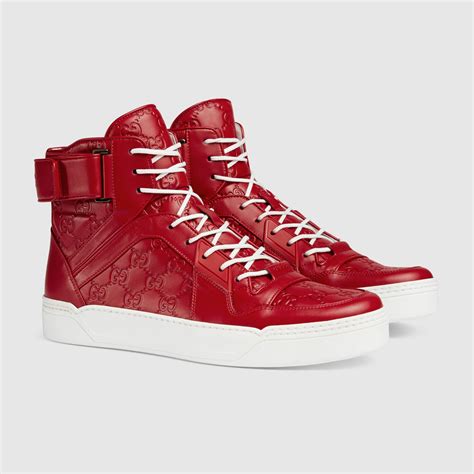 gucci high top strap sneakers|Gucci high tops for men.